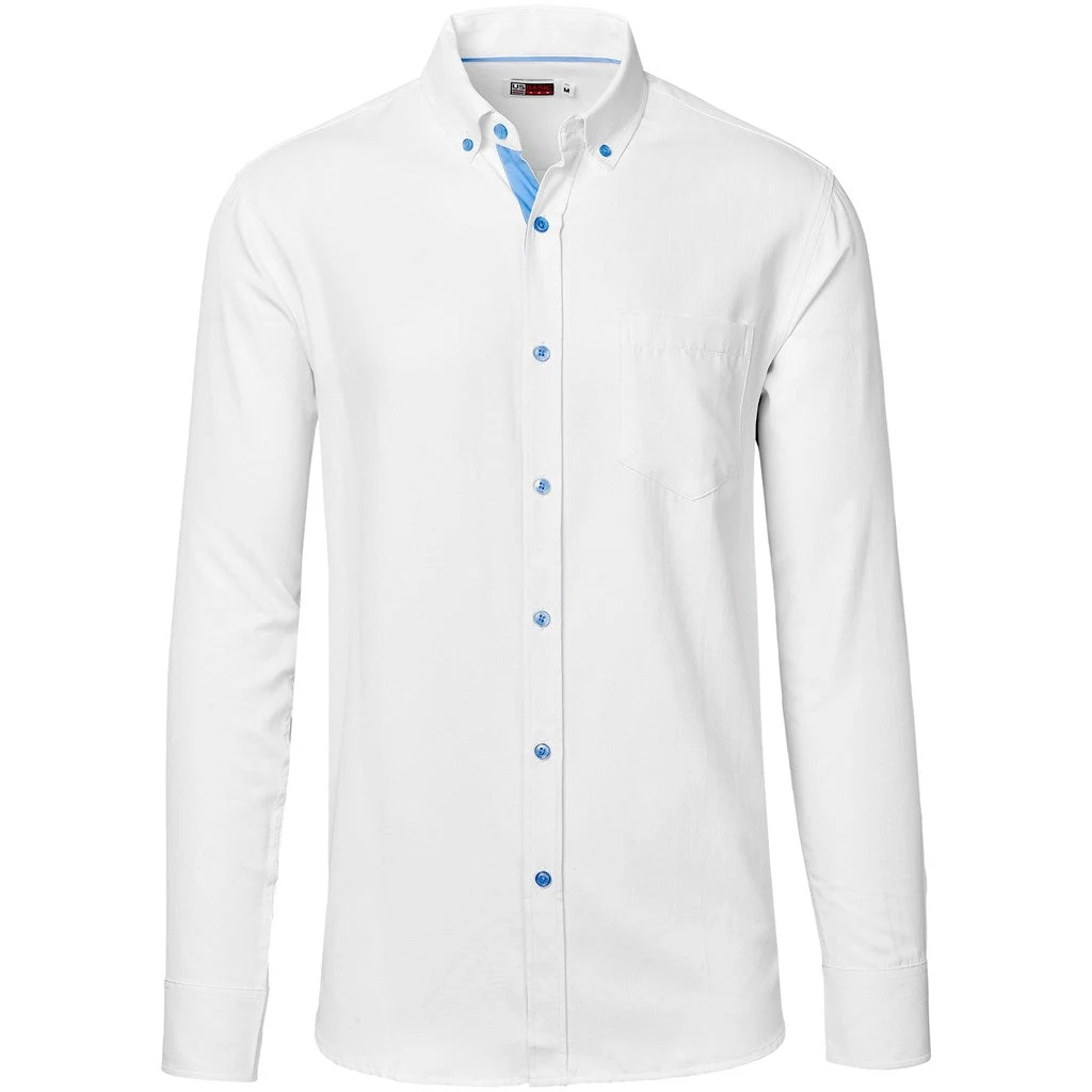 Mens Long Sleeve Casablanca Shirt - Sky Blue